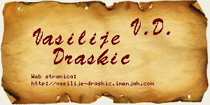 Vasilije Draškić vizit kartica